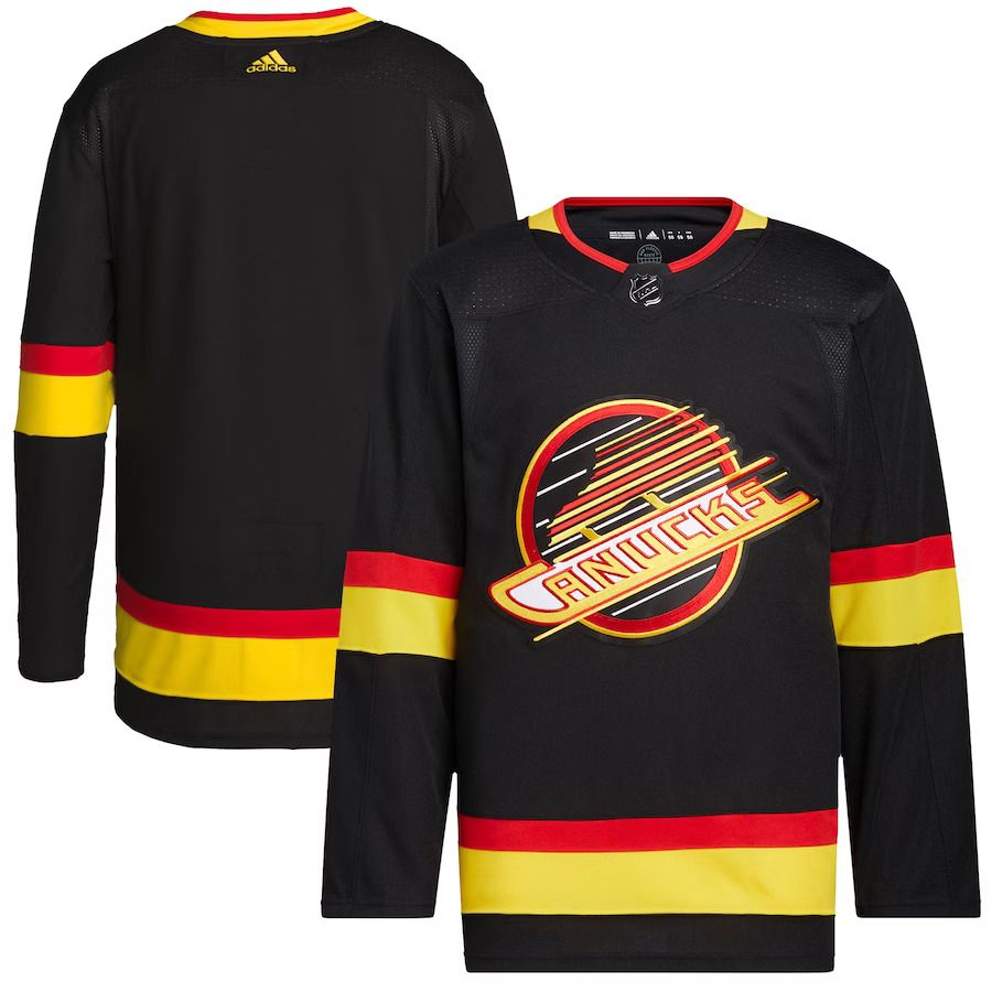 Men Vancouver Canucks adidas Black Retro Primegreen Authentic Pro Blank NHL Jersey->vancouver canucks->NHL Jersey